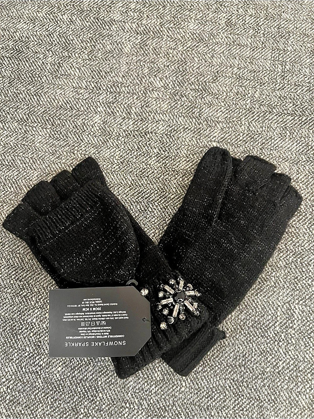 Victoria’s Secret Embellished Black Gloves NWT